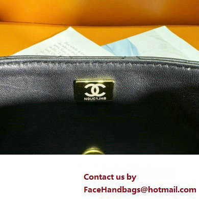 chanel Shiny Lambskin, Imitation Pearls  &  Gold-Tone Metal Mini Flap Bag Black AS4385 2024